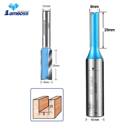 Lamboss 1/2'*8*25mm কাঠের জন্য সোজা বিট সোজা রাউটার ফ্রিজিং কাটার